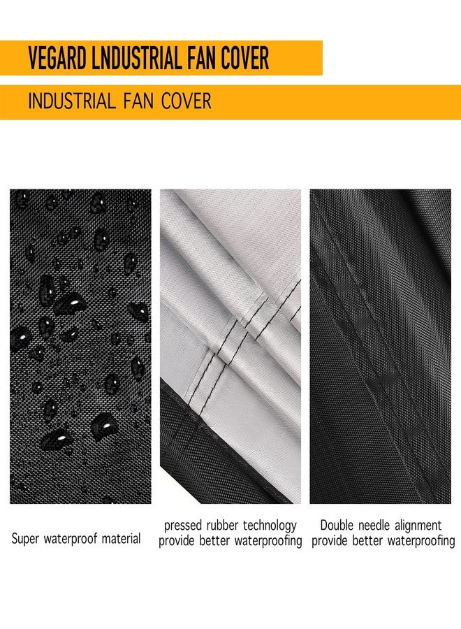 VEGARD Industrial Fan Cover - Heavy Duty Waterproof&Dustproof for 24" Wall Mount, Pedestal & Outdoor Fans - Image 4
